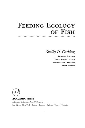 Feeding Ecology of Fish