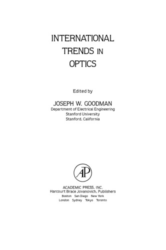 International Trends in Optics