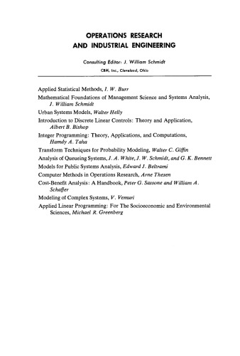 Applied Linear Programming. For the Socioeconomic and Environmental Sciences