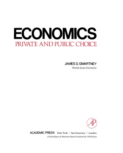 Economics Private and Public Choice