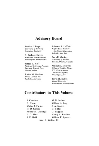 Hazard Assessment of Chemicals. Current Developments