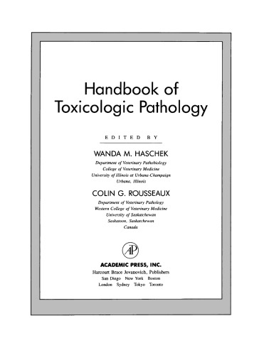 Handbook of Toxicologic Pathology
