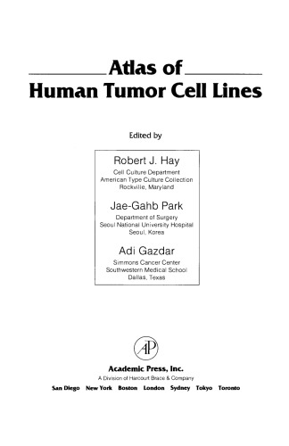 Atlas of Human Tumor Cell Lines