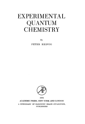 Experimental Quantum Chemistry