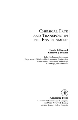 Chemical Fate and Transport in the Environment