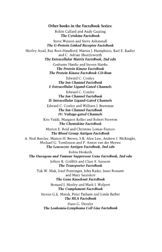 The Adhesion Molecule Facts: Book