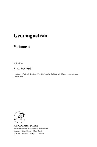 Geomagnetism. Volume 4