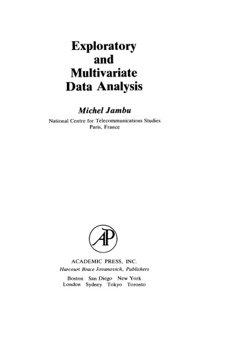 Exploratory and Multivariate Data Analysis