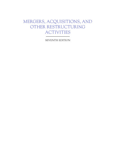 Mergers, Acquisitions, and Other Restructuring Activities