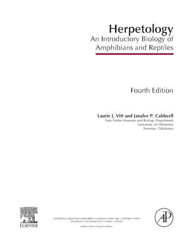 Herpetology. An Introductory Biology of Amphibians and Reptiles