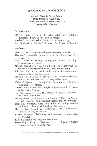 Development in the Preschool Years. Birth to Age Five