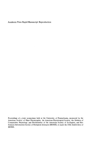 Water Relations in Membrane Transport in Plants and Animals