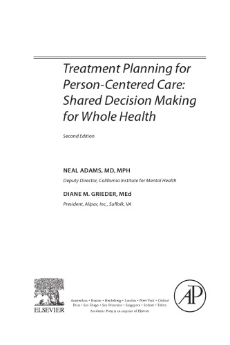 Treatment Planning for Person-centered Care. Shared Decision Making for Whole Health