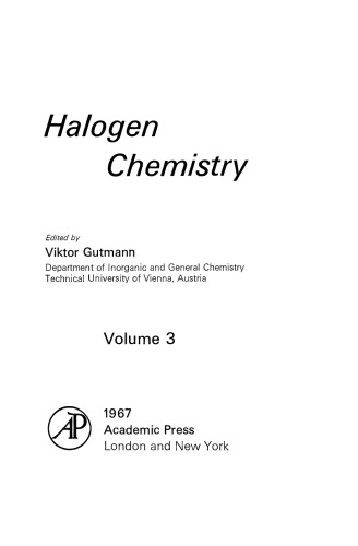 Halogen Chemistry