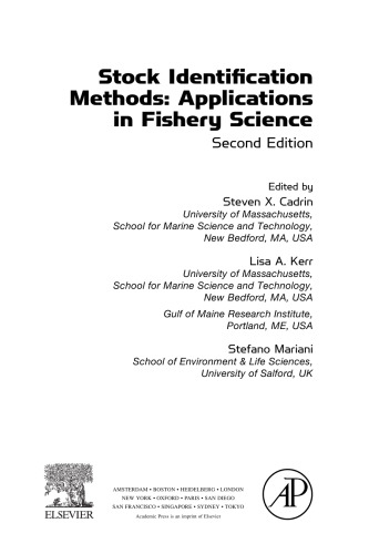 Stock Identification Methods. Applications in Fishery Science