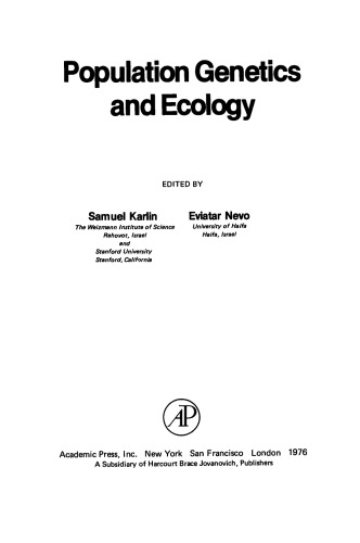 Population Genetics and Ecology