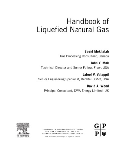 Handbook of Liquefied Natural Gas