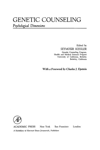 Genetic Counselling. Psychological Dimensions