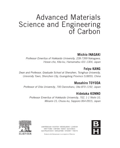 Advanced Materials Science and Engineering of Carbon