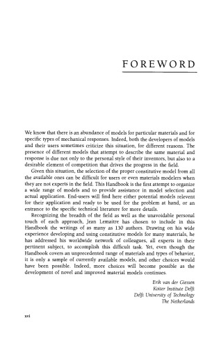 Handbook of Materials Behavior Models