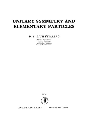 Unitary Symmetry and Elementary Particles