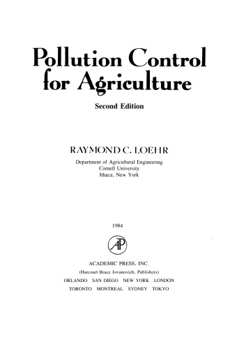 Pollution Control for Agriculture