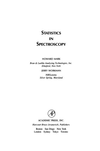 Statistics in Spectroscopy