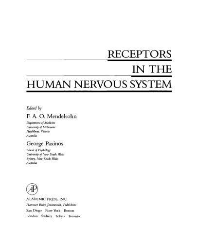 Receptors in the Human Nervous System