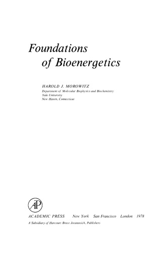 Foundations of Bioenergetics