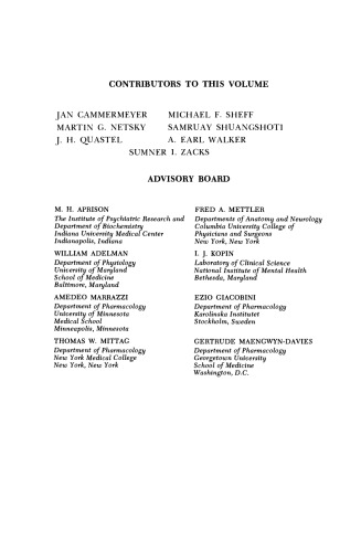 Neurosciences Research. Volume 3