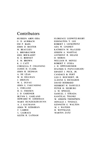 Receptors and Hormone Action. Volume III