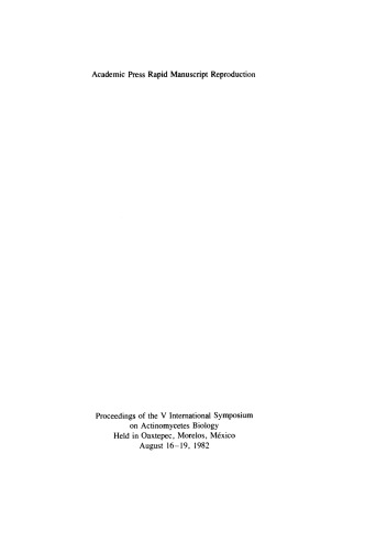 Biological, Biochemical, and Biomedical Aspects of Actinomycetes