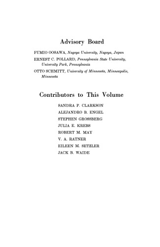 Progress in Theoretical Biology. Volume 3