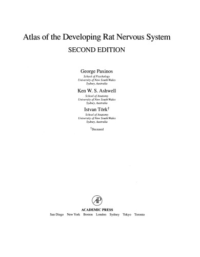 Atlas of the Developing Rat Nervous System