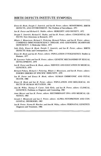 Perinatal Genetics. Diagnosis and Treatment