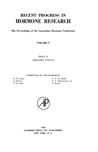 Proceedings of the 1950 Laurentian Hormone Conference