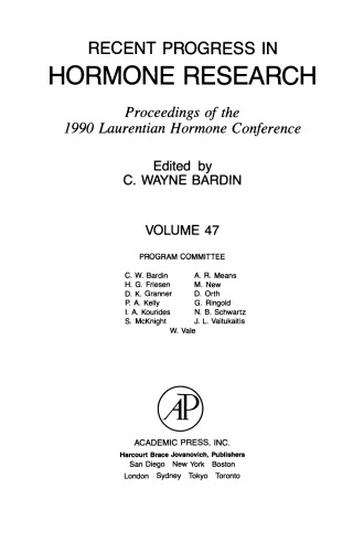 Proceedings of the 1990 Laurentian Hormone Conference
