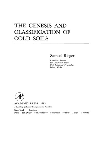 The Genesis and Classification of Cold Soils