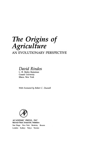 The Origins of Agriculture. An Evolutionary Perspective