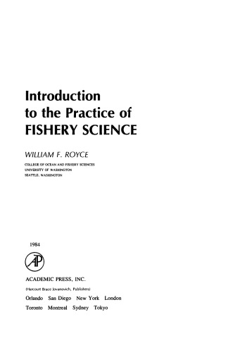 Introduction to the Practice of Fishery Science