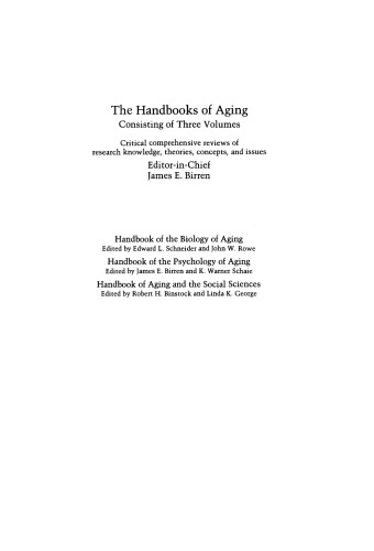 Handbook of the Biology of Aging