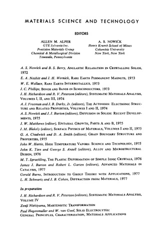 Diffraction from Materials
