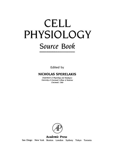 Cell Physiology. Source Book
