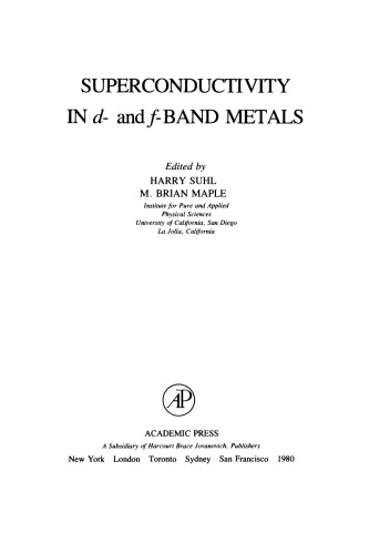 Superconductivity in D- and F-Band Metals