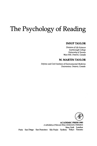 The Psychology of Reading