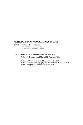 Bioelectric Recording Techniques. Electroencephalography and Human Brain Potentials