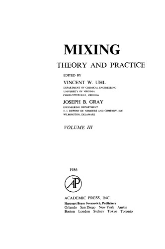 Mixing. Theory And Practice