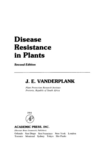 Disease Resistance in Plants