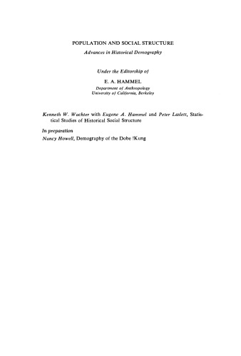 Statistical Studies of Historical Social Structure