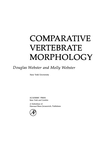 Comparative Vertebrate Morphology